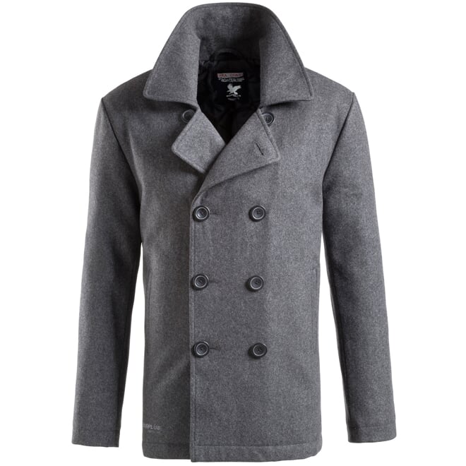 Brandit Kabát Pea Coat antracitový S