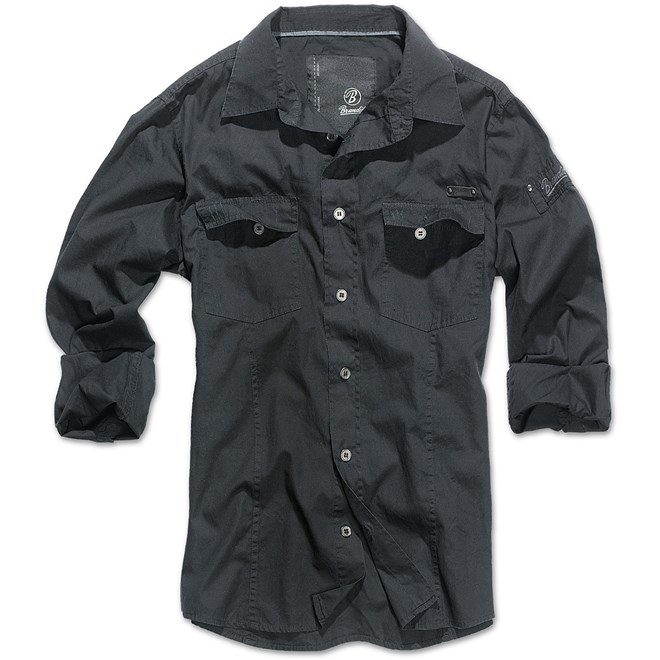 Levně Brandit Košile SlimFit Shirt černá M