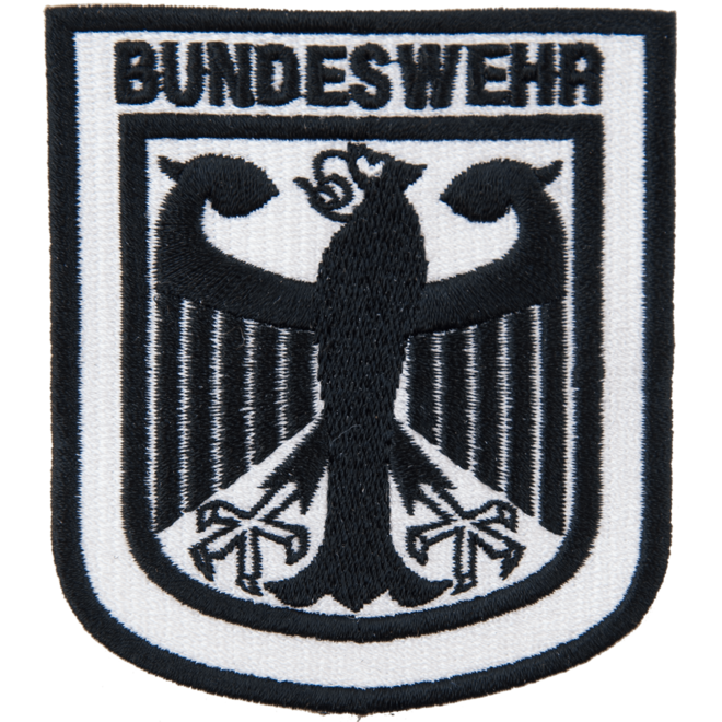 Levně Nášivka: BW (Bundeswehr) [vyšívaná] bílá | černá