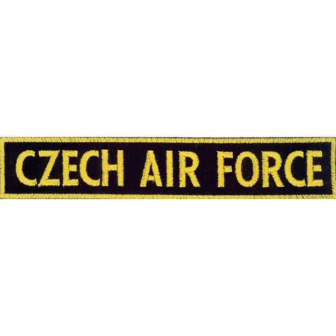 Levně Nášivka: CZECH AIR FORCE [obdélníková] černá | žlutá