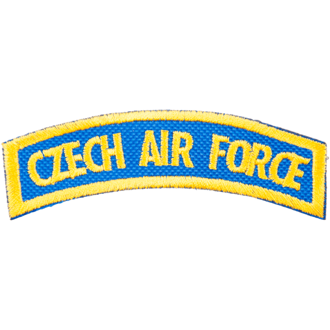 Levně Nášivka: CZECH AIR FORCE [oblouková] [bsz] modrá | žlutá
