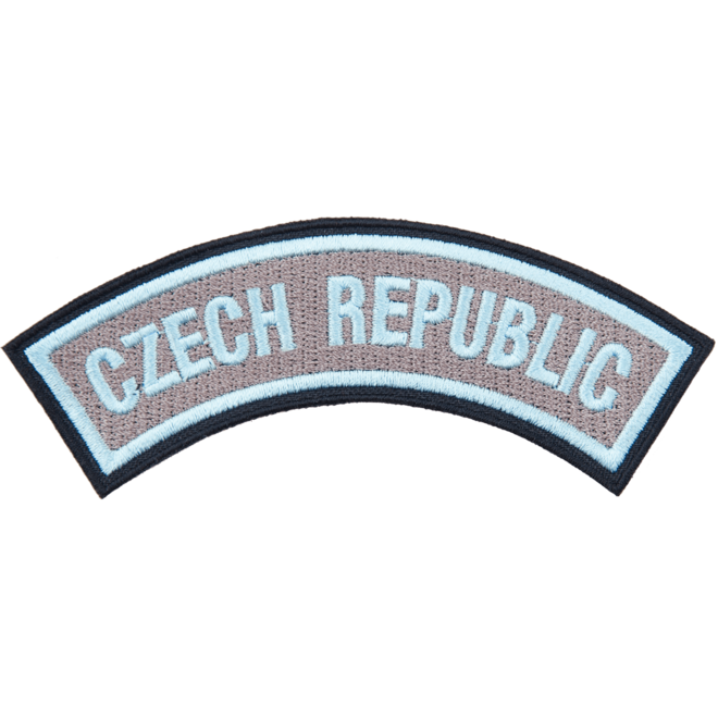 Nášivka: CZECH REPUBLIC - domovenka [celovyšitá] [bsz] béžová | modrá