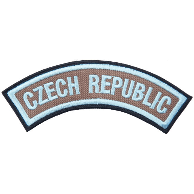 Nášivka: CZECH REPUBLIC - domovenka AČR [bsz] béžová | modrá
