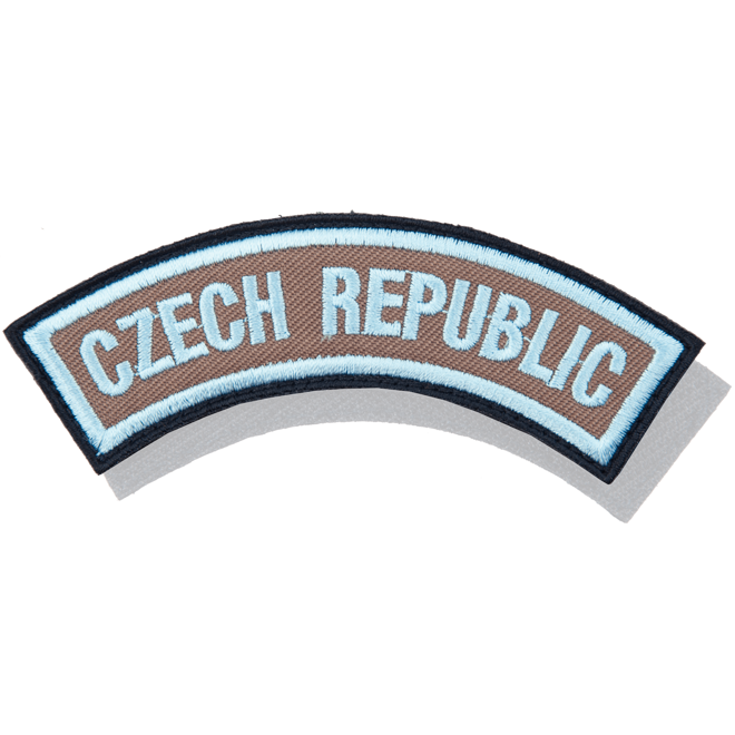 Levně Nášivka: CZECH REPUBLIC - domovenka AČR [ssz] béžová | modrá