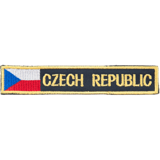 Levně Nášivka: CZECH REPUBLIC - s vlajkou modrá tmavě | žlutá