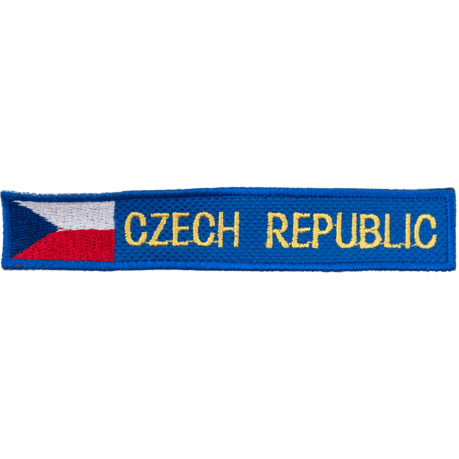 Nášivka: CZECH REPUBLIC - s vlajkou modrá | žlutá