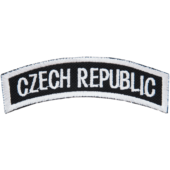 Nášivka: CZECH REPUBLIC [oblouková] [bsz] černá | bílá