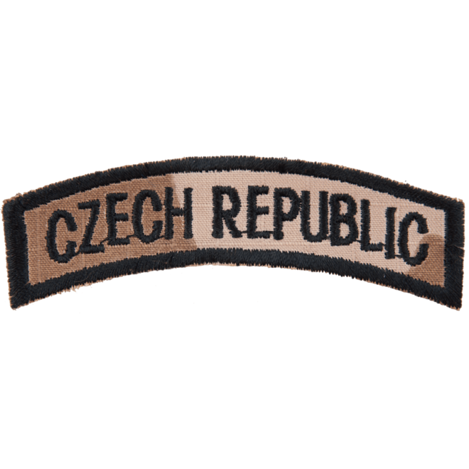 Levně Nášivka: CZECH REPUBLIC [oblouková] [bsz] vz. 95 béžový | černá