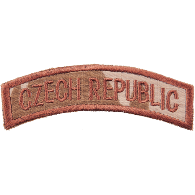 Nášivka: CZECH REPUBLIC [oblouková] [bsz] vz. 95 béžový | hnědá