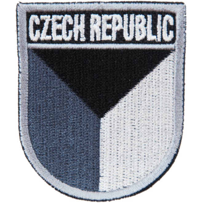 Levně Nášivka: CZECH REPUBLIC [pavéza] černá | bílá