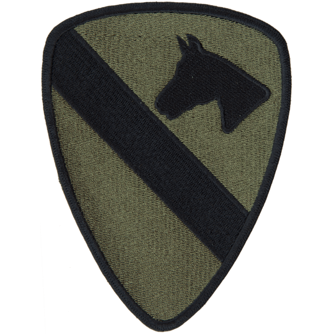 Levně Nášivka: Divize jízdní 1. (First Cavalry) olivová | černá
