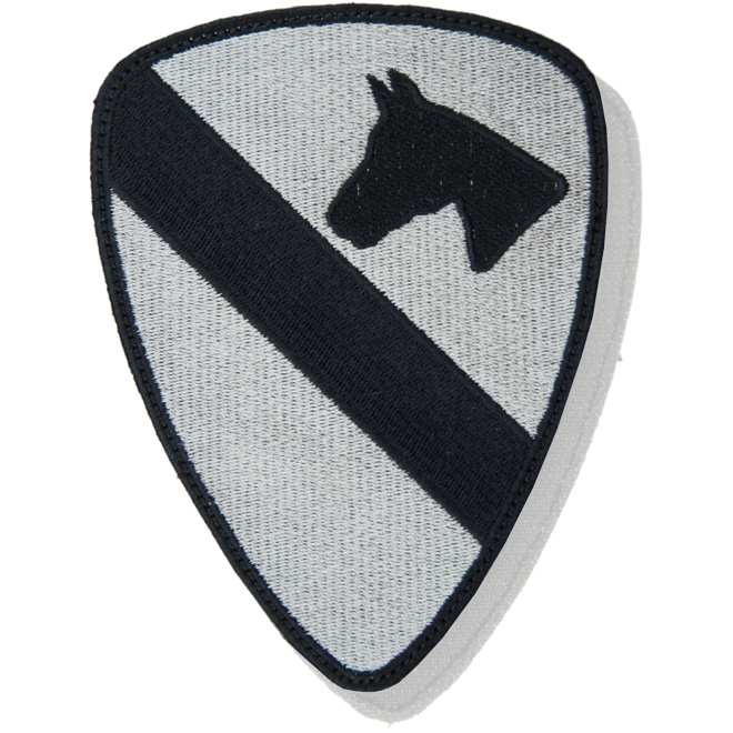 Levně Nášivka: Divize jízdní 1. (First Cavalry) šedá | černá