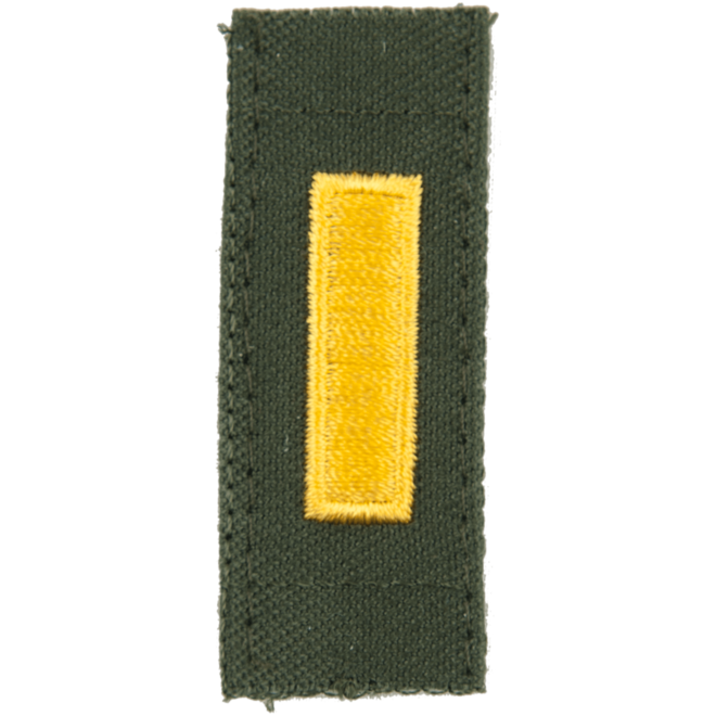 Nášivka: Hodnost US ARMY límcová 2nd Lieutenant olivová | žlutá