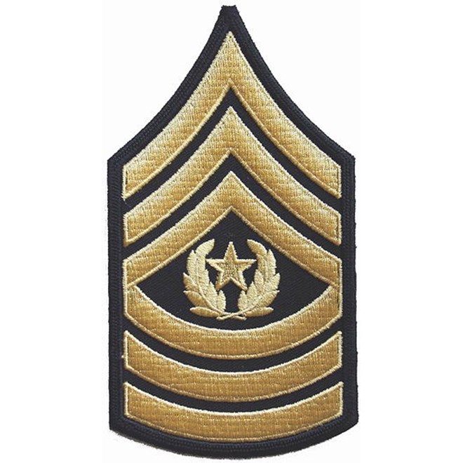 Levně Nášivka: Hodnost US ARMY rukávová Command Sergeant Major černá | žlutá