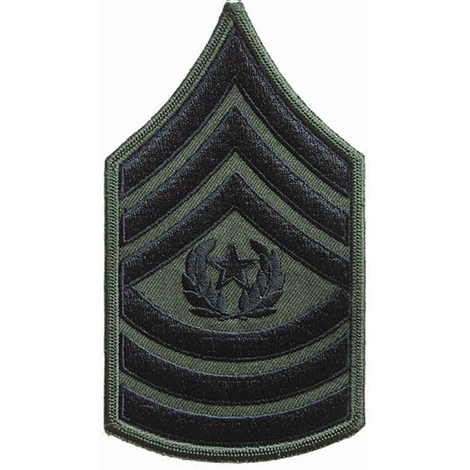 Levně Nášivka: Hodnost US ARMY rukávová Command Sergeant Major olivová | černá