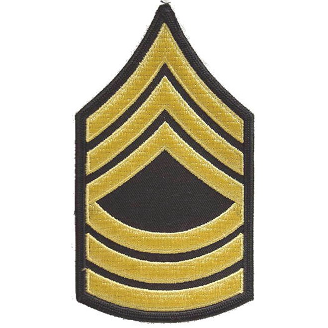 Levně Nášivka: Hodnost US ARMY rukávová Master Sergeant černá | žlutá