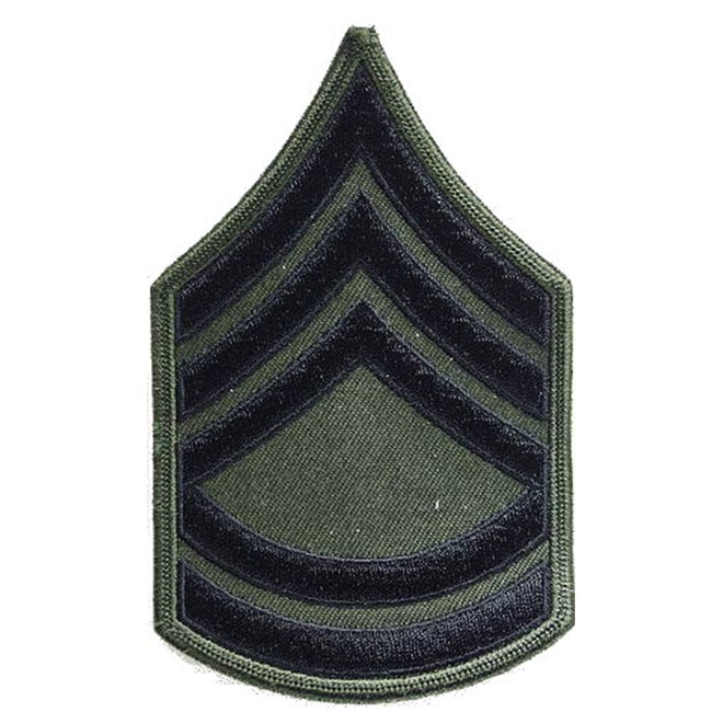 Levně Nášivka: Hodnost US ARMY rukávová Sergeant First Class olivová | černá
