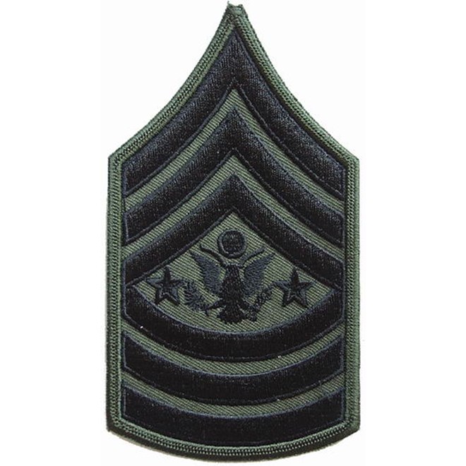 Levně Nášivka: Hodnost US ARMY rukávová Sergeant Major of the Army olivová | černá