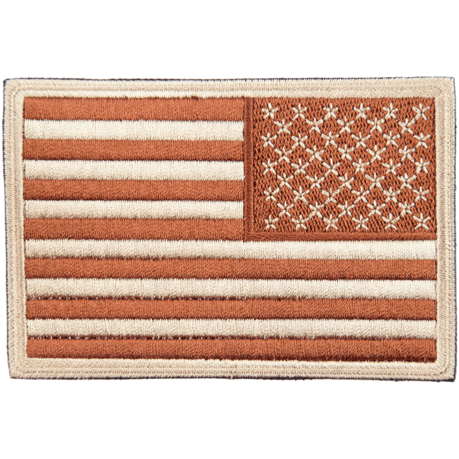Nášivka: Vlajka USA [zrcadlová] béžová | hnědá