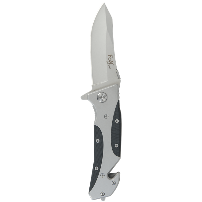 Nůž zavírací s řezacím a úderným nástrojem 45881 stříbřito-černý