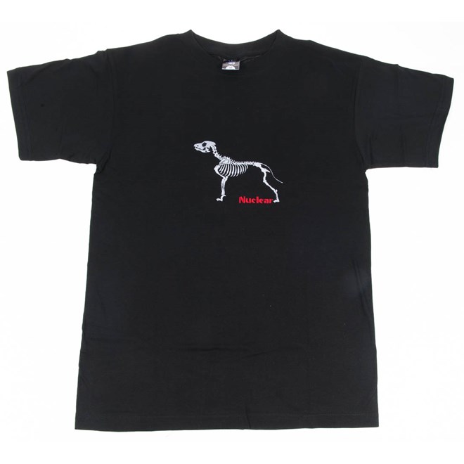 Levně Tričko s kostrou psa [vyšívané] černé M