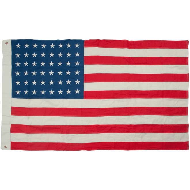 Levně Vlajka: USA [šitá, vintage styl, 48 hvězd]