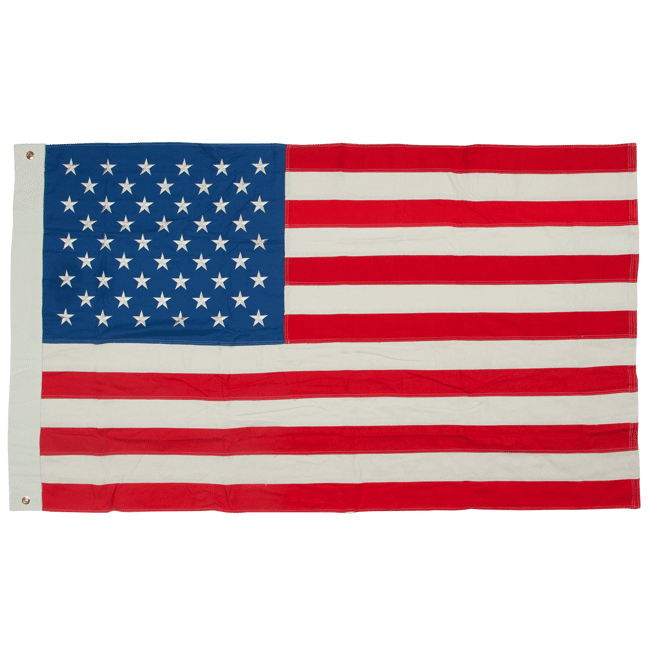 Vlajka: USA [šitá, vintage styl, 50 hvězd]