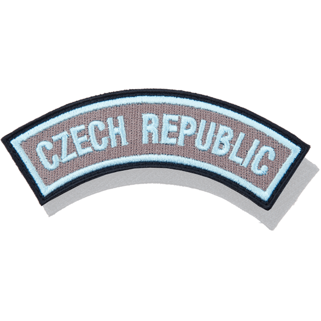 Nášivka: CZECH REPUBLIC - domovenka [celovyšitá] [ssz] béžová | modrá