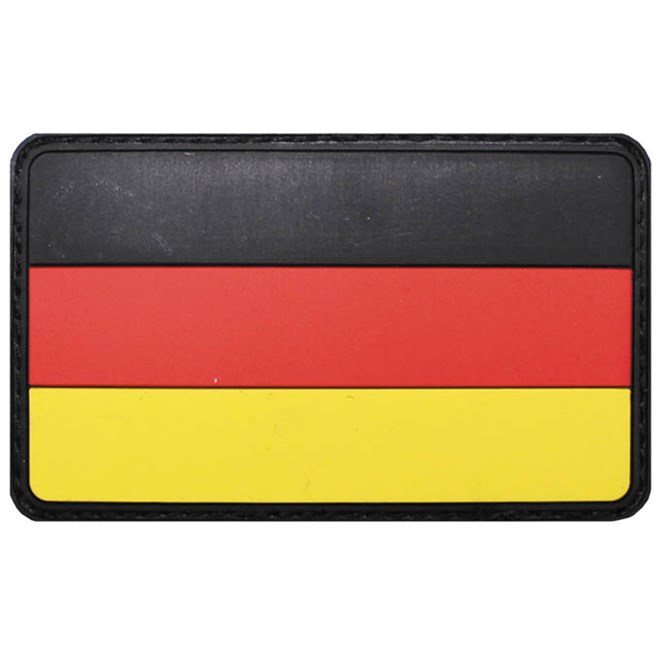 Levně Nášivka gumová 3D: Vlajka Německo barevná