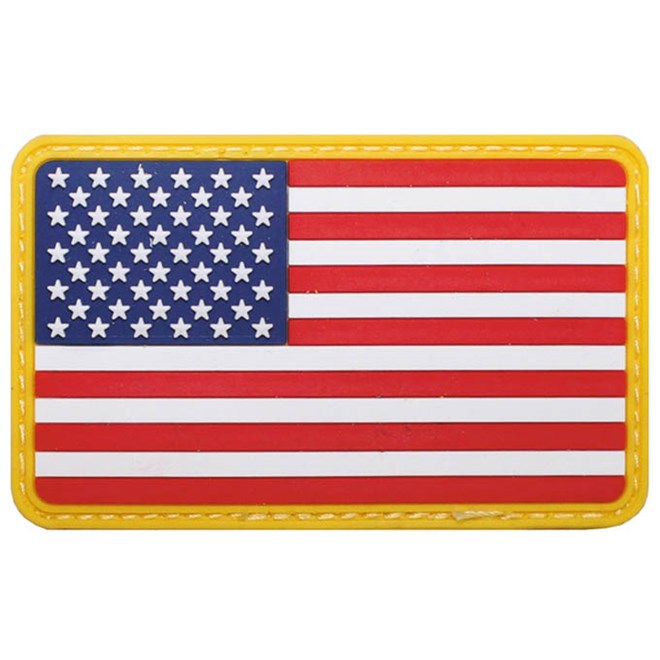 Levně Nášivka gumová 3D: Vlajka USA barevná