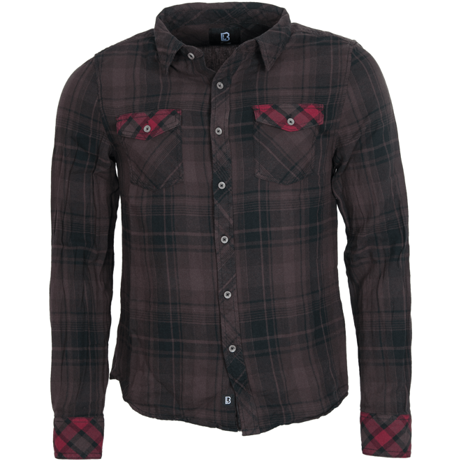 Brandit Košile Check Shirt Duncan 1/1 hnědá | černá XL