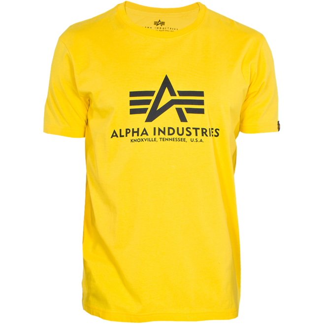 Alpha Industries Tričko Basic T-Shirt empire yellow M