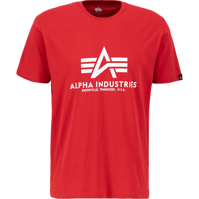 Alpha Industries Tričko Basic T-Shirt speed red S