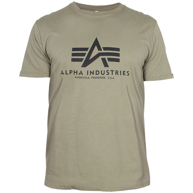 Levně Alpha Industries Tričko Basic T-Shirt olivové S
