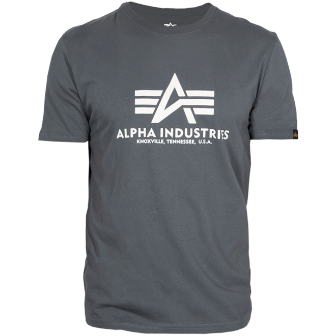 Alpha Industries Tričko Basic T-Shirt greyblack 3XL