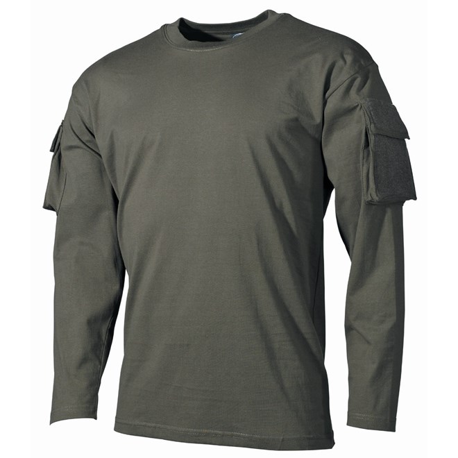 Levně Tričko US T-Shirt s kapsami na rukávech 1/1 olivové XL