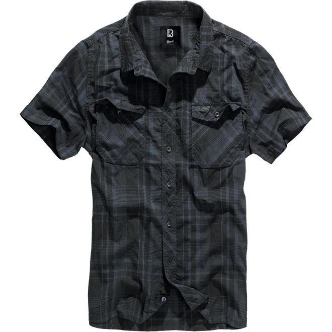 Brandit Košile Roadstar Shirt 1/2 černá | modrá 3XL