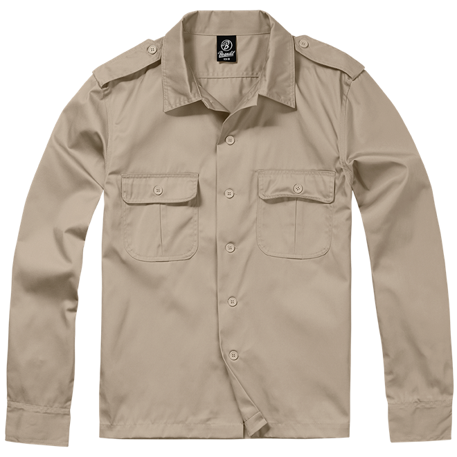 Brandit Košile US Shirt Longsleeve béžová XL