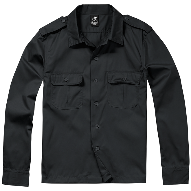 Brandit Košile US Shirt Longsleeve černá 4XL