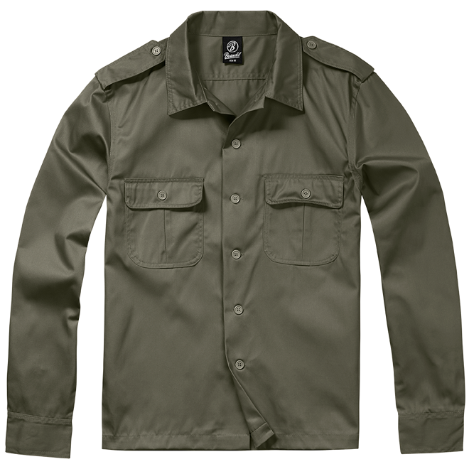 Brandit Košile US Shirt Longsleeve olivová 7XL