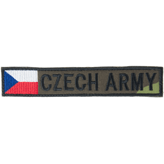 Levně Nášivka:CZECH ARMY - jmenovka s vlajkou vz. 95 zelený | barevná
