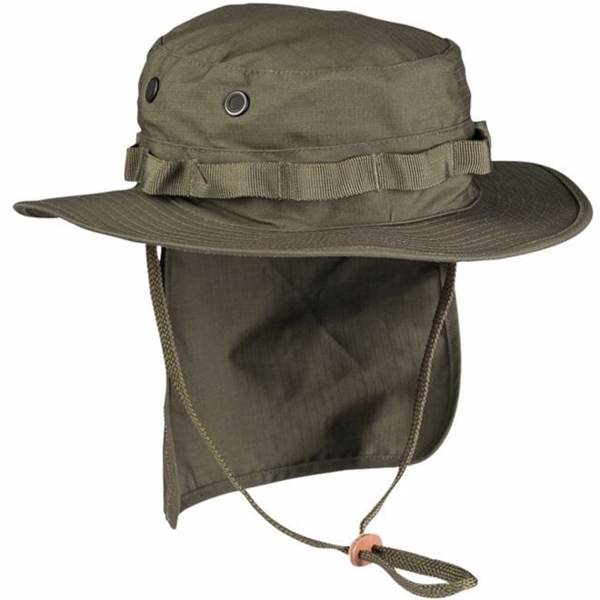 Klobouk Boonie Hat s krytím týla olivový L