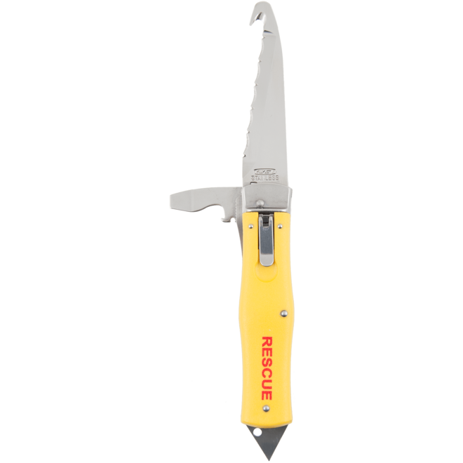 Nůž vyhazovací RESCUE - 3 nástroje [šroubovák, otvírák]