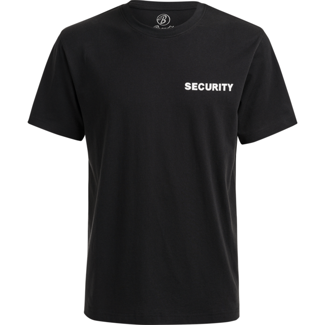 Brandit Tričko SECURITY s nápisem černá | bílá 7XL