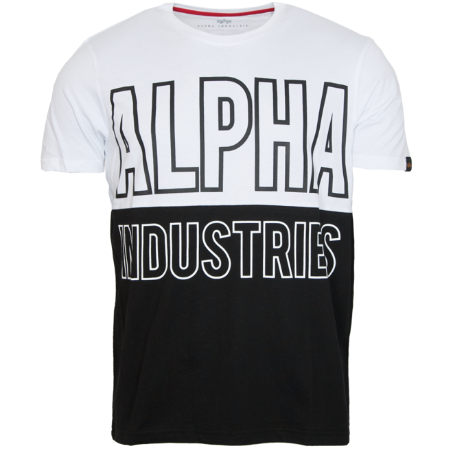 Alpha Industries Tričko Block T bílé L