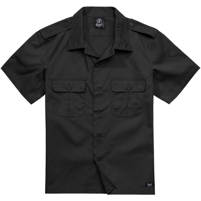 Brandit Košile US Shirt Ripstop 1/2 Arm černá M