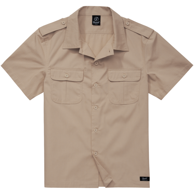 Levně Brandit Košile US Shirt Ripstop 1/2 Arm béžová M