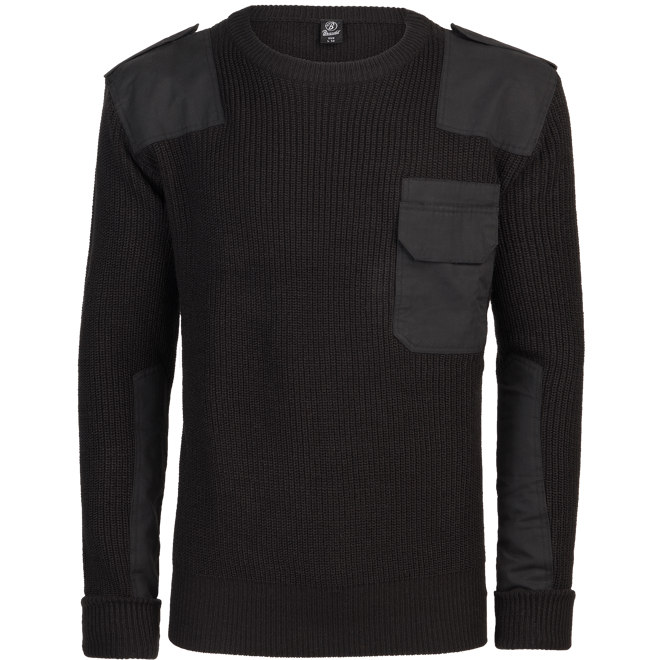 Brandit Pulovr BW Pullover černý 4XL [62]