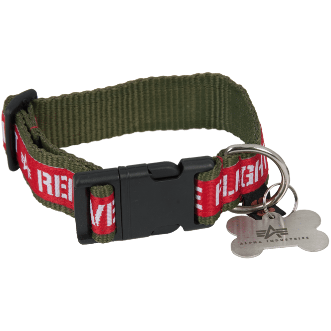 Levně Alpha Industries Obojek RBF Dog-Tag Collar dark olive S