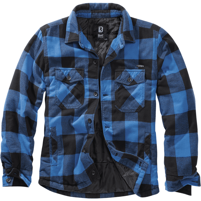 Brandit Bunda Lumberjacket černá | modrá 3XL